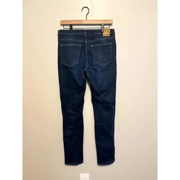 DU/ER Performance Denim Mid Rise Slim Straight in Dark Stone Women's Size 30x32 - Picture 6 of 14